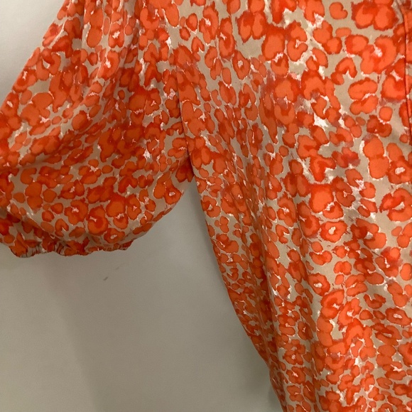 Ichi Flowy Orange Floral Shirt XL 40:bust - Picture 3 of 11